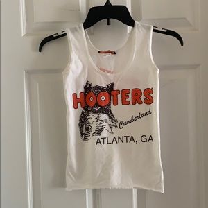 Hooters XS white Atlanta Georgia uniform top.